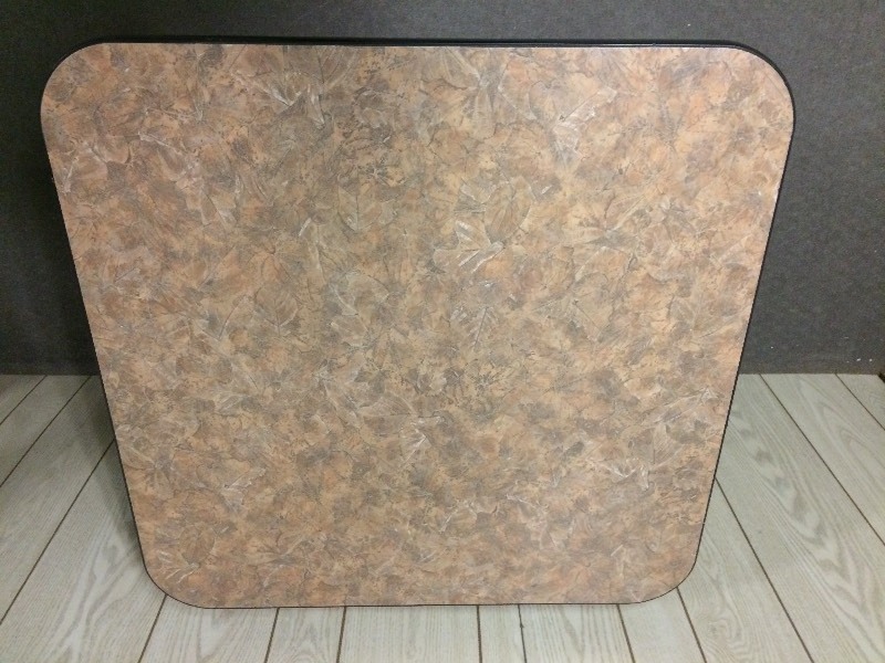 lot 33 image: CAF KITCHEN TABLE BROWN LAMINATE TOP
