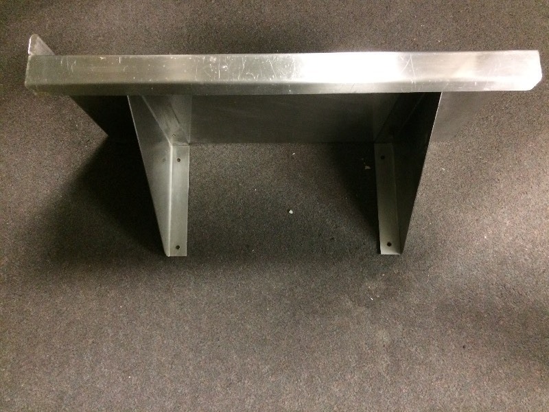 lot 49 image: STAINLESS STEEL WALL SHELF
