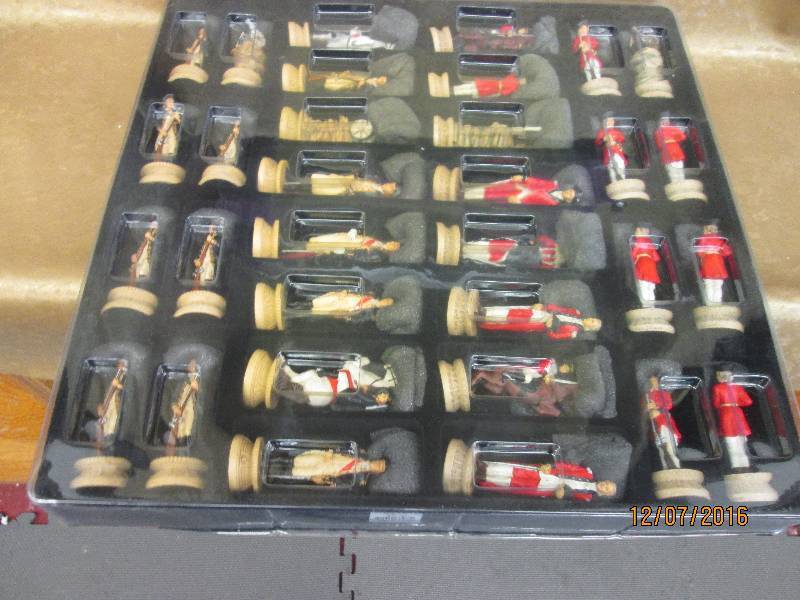 lot 21 image: Revolutionary War Chess Pieces...