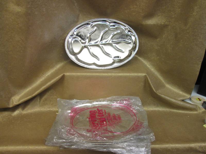 lot 55 image: Lot of 11 Silver Serving Trays...