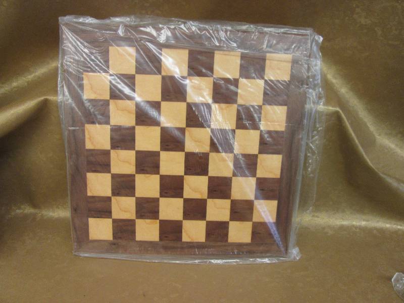 lot 59 image: Wood ChessChecker Board...