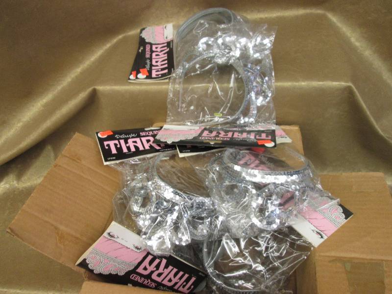 lot 60 image: Box of Sequined Tiaras...