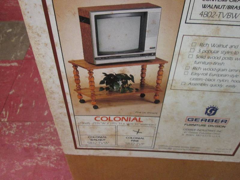 lot 67 image: TV Stand Colonial Pine...