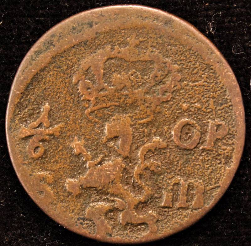 1666 SWEDEN 16 ORE COPPER VG-F