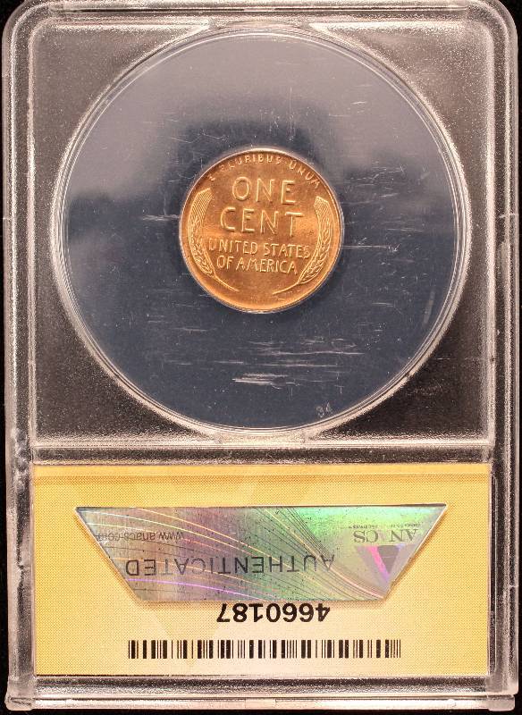 1958-D WHEAT CENT MS65 RED ANACS