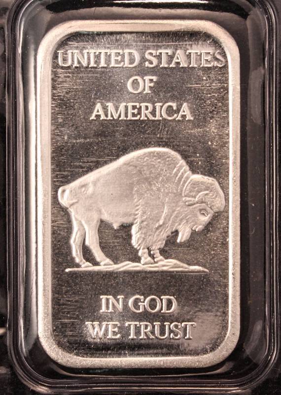 1 TROY OZ. .999 FINE SILVER BAR INDIAN BUFFALO SEALED