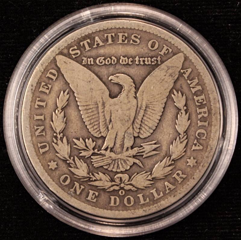 1889-O MORGAN SILVER DOLLAR IN AIRTITE HOLDER