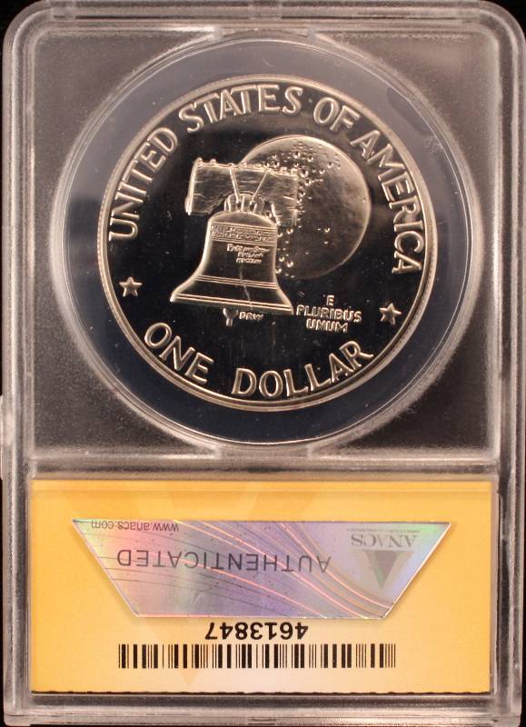1976-S PROOF BI-CENTENNIAL EISENHOWER DOLLAR PF68 OBV CAMEO ANACS