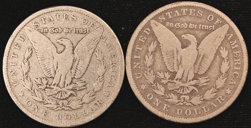 GROUP OF 2 MORGAN SILVER DOLLARS 1881 & 1884