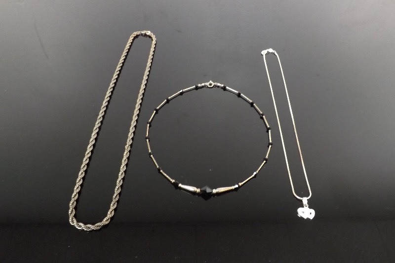 3 Sterling Necklaces (1.753oz Total Weight)