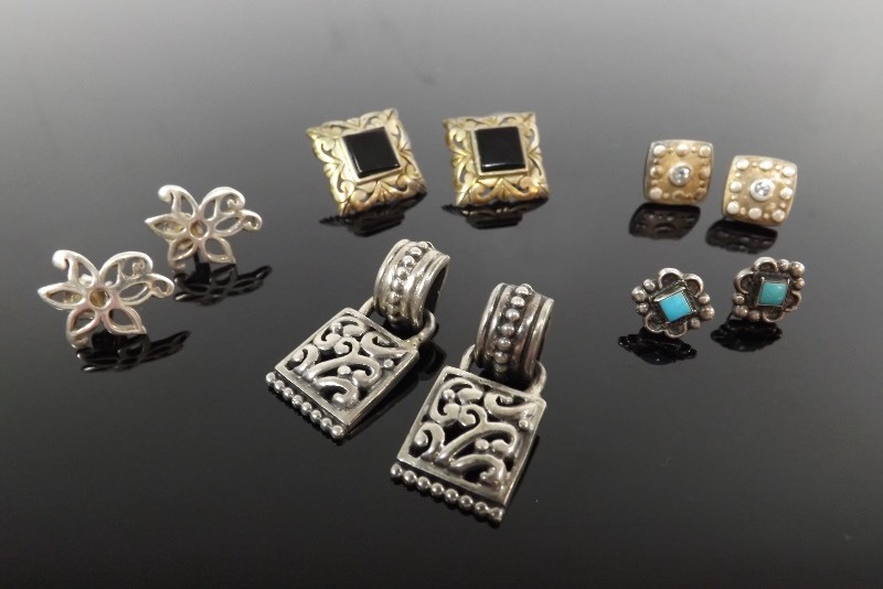 5 Sets of Sterling Earrings (.875oz Total Weight)