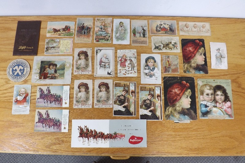Lot of AntiqueVintage Beer, Root Beer, etc. Advertising CardsPostcards