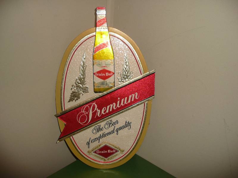 Vintage Grain Belt Premium Sign - Foil over cardboard - 11 by 19