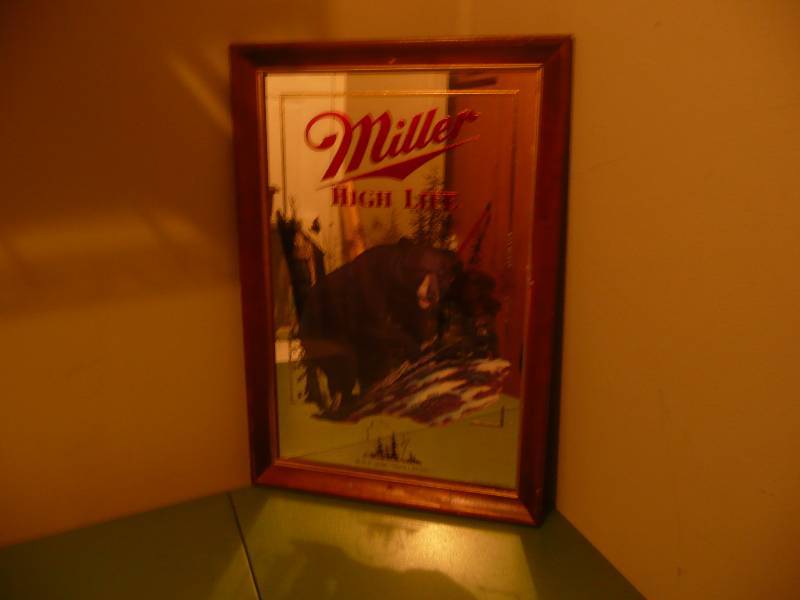 High Life Beer Bear Mirror - 15 by 22