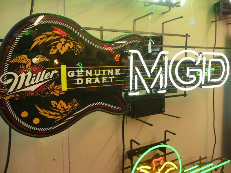 mgd guitar neon sign