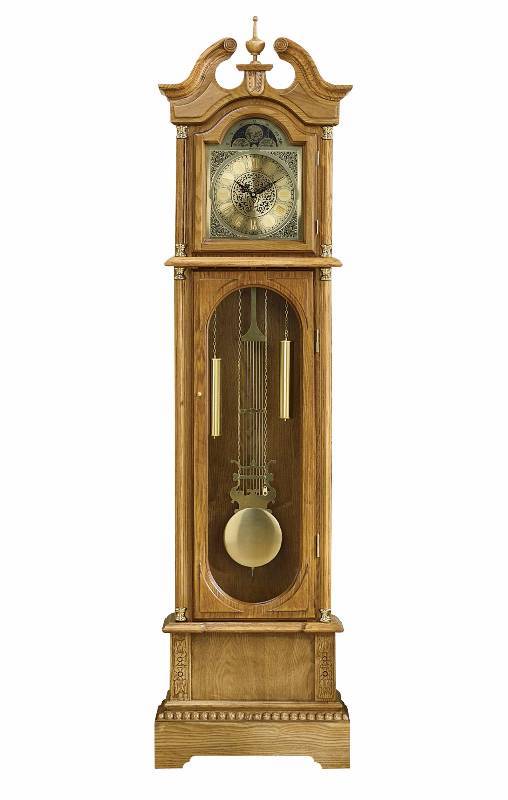 lot 16 image: McLeland Design 72 Grandfather Clock - Oak Finish