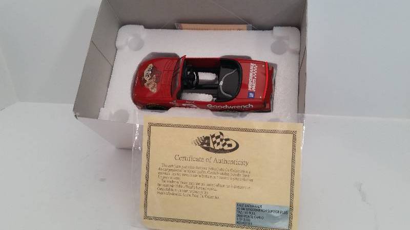 lot 5 image: Limited Edition #3 Dale Earnhardt GM Goodwrench 2000 Monte Carlo Tasmanian Devil Pedal Car Bank