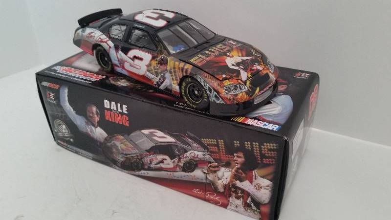 lot 6B image: Action Racing Collectables 124th Scale Dale and the King Collectors Car featuring Elvis Presley and Dale Earnhardt
