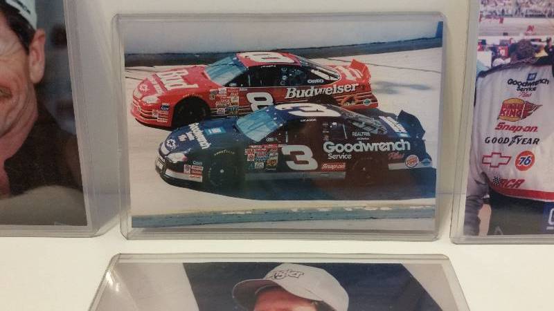 lot 59 image: Lot of (6) NASCAR Dale Earnhardt Pictures Including the famous #3 GM Goodwrench and #8 Budweiser Father and Son Picture