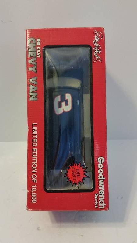 lot 14 image: Brookfiled Collectors Guild #3 Dale Earnhardt GM Goodwrench Die Cast Chevrolet Van Limited Edition of 10,000