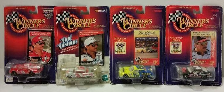 lot 81 image: Lot of (4) Winners Circle 164th Scale (Matchbox) Dale Earnhardt Cars