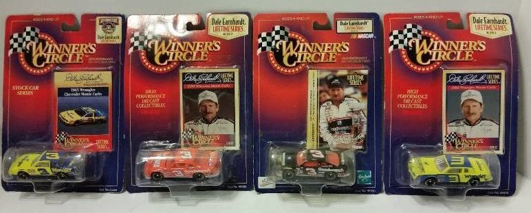 lot 82 image: Lot of (4) Winners Circle 164th Scale (Matchbox)  Dale Earnhardt Cars