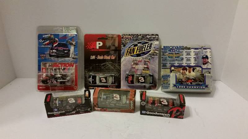 lot 122 image: Lot of (7) 164th Scale (Matchbox) Die cast Metal Dale Earnhardt Cars - See Pictures