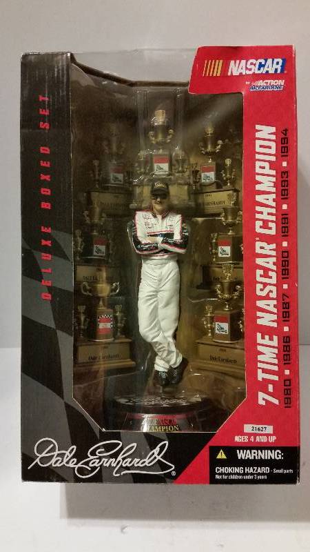 lot 126 image: Action Mcfarlane 7 Time NASCAR Champion Dale Earnhardt Collectors Statue in Original Box