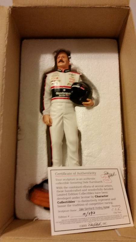 lot 67 image: Character Collectables Ceramic Dale Earnhardt Statue #10 of 912 in Original Box