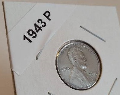 lot 136 image: 1943 Philadelphia, San Francisco and Denver Mint WWII Emergency Issue Steel Pennies - Carded