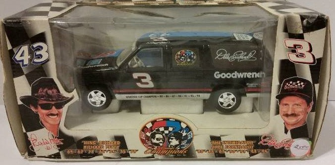 lot 142 image: Brookfield Collectors Edition 125th Scale #43 Richard Petty - #3 Dale Earnhardt Chevrolet Suburban 7 Time Champion Commemorative