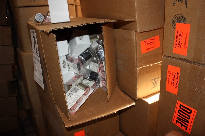 1350 Spools of Singer brands sewing thread