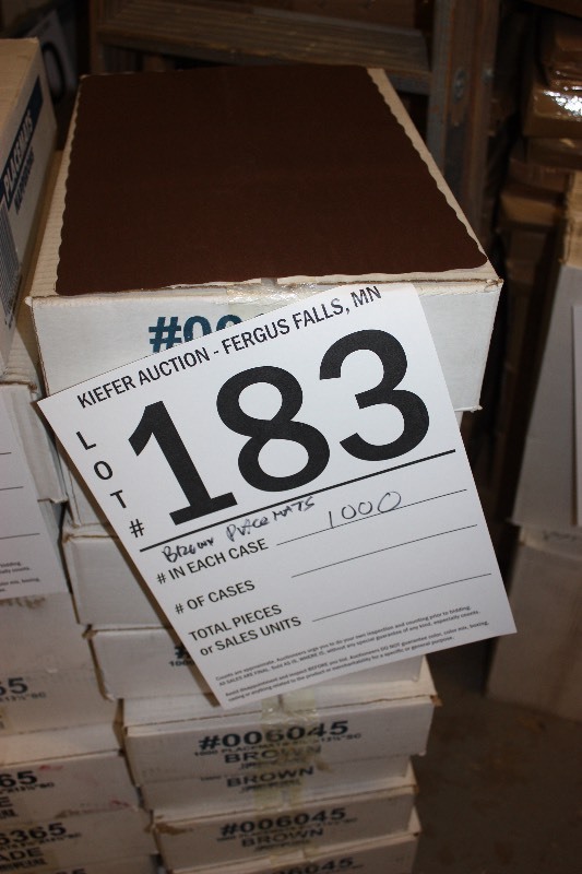 10 cases of 1000 Brown paper placemat. unprinted.