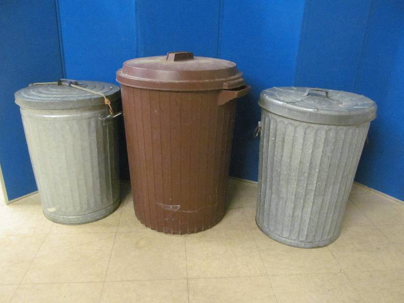 trash cans