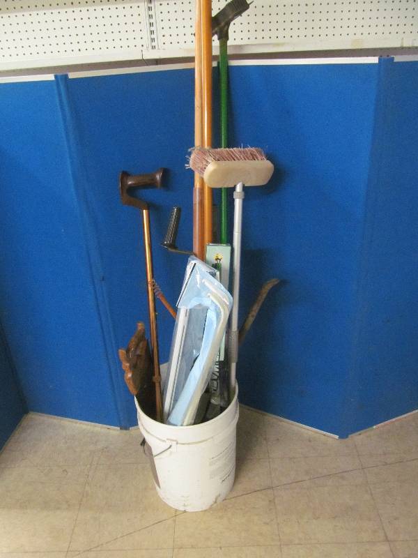bucket with tools