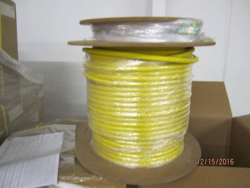 New spool of fiber optic cable, PN...