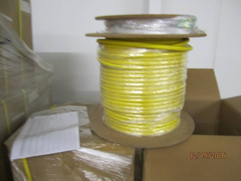 New spool of fiber optic cable, PN...