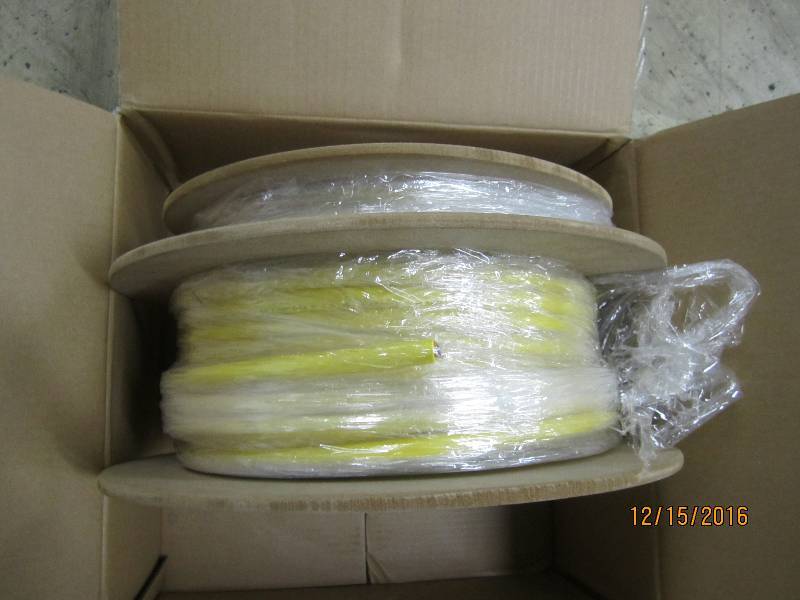 Spool of new fiber optic cable, PN...