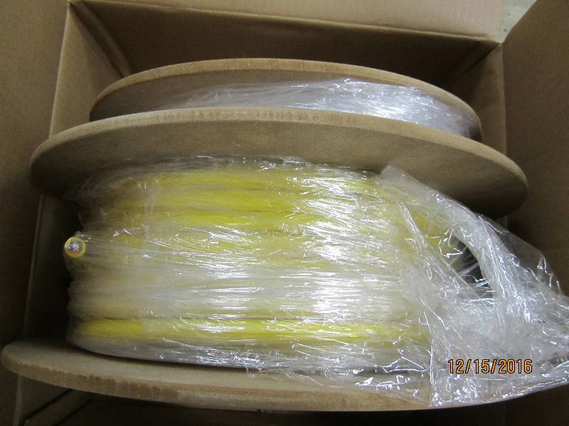 Spool of new fiber optic cable, PN...