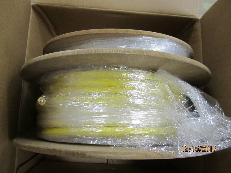 Spool of new fiber optic cable, PN...