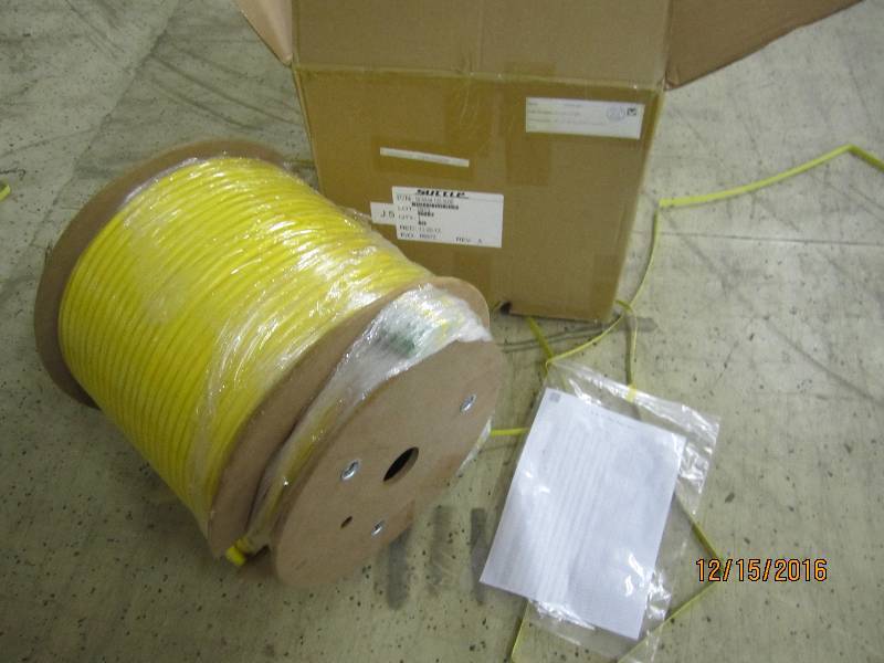 Spool of new fiber optic cable, PN...