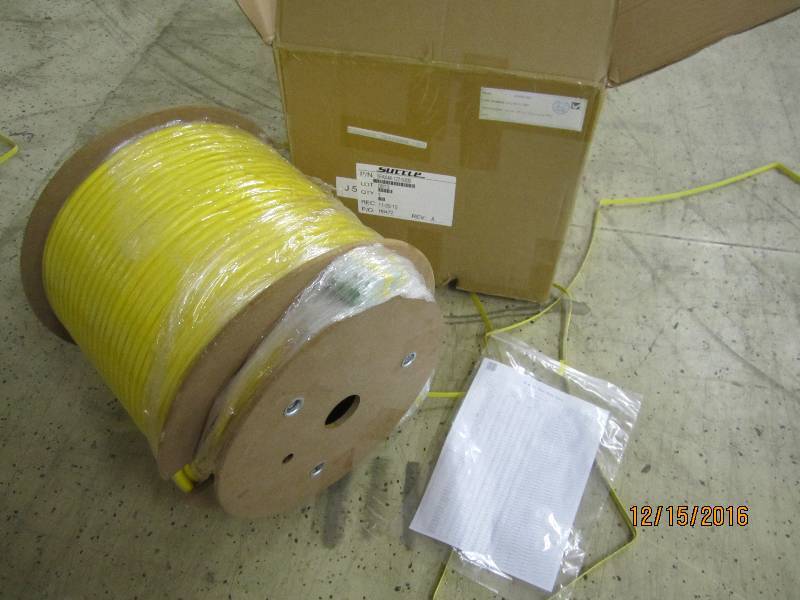 Spool of new fiber optic cable, PN...