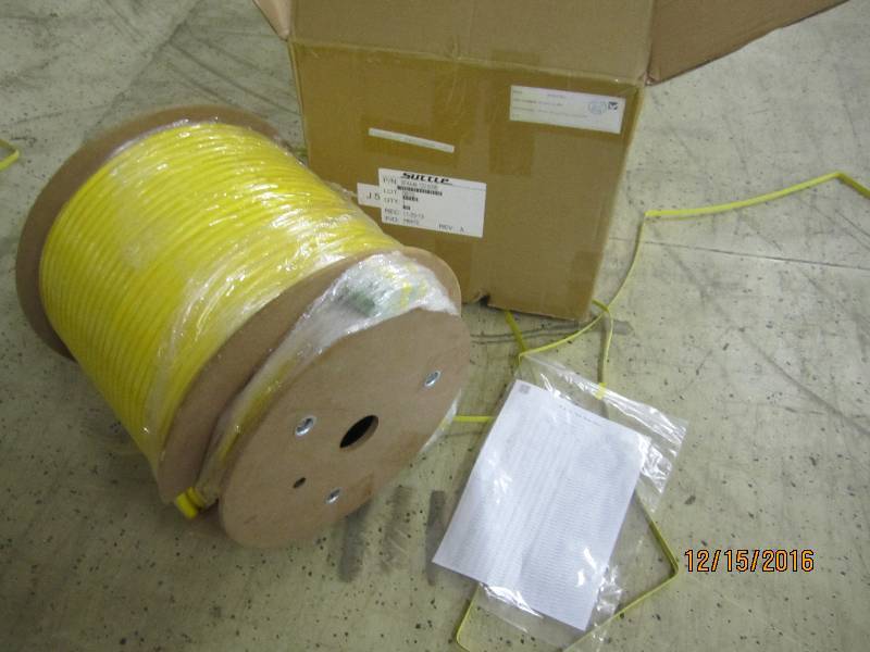 Spool of new fiber optic cable, PN...