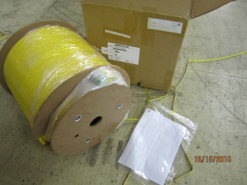 Spool of new fiber optic cable, PN...