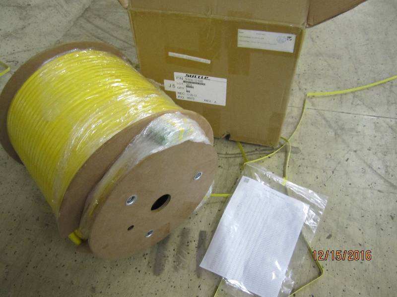 Spool of new fiber optic cable, PN...