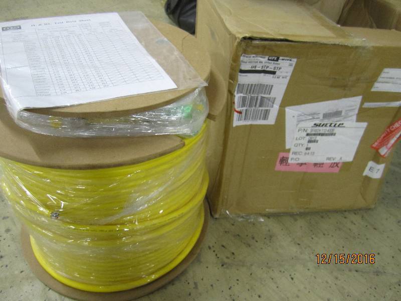 Roll of fiber optic cable, PN SFAX...