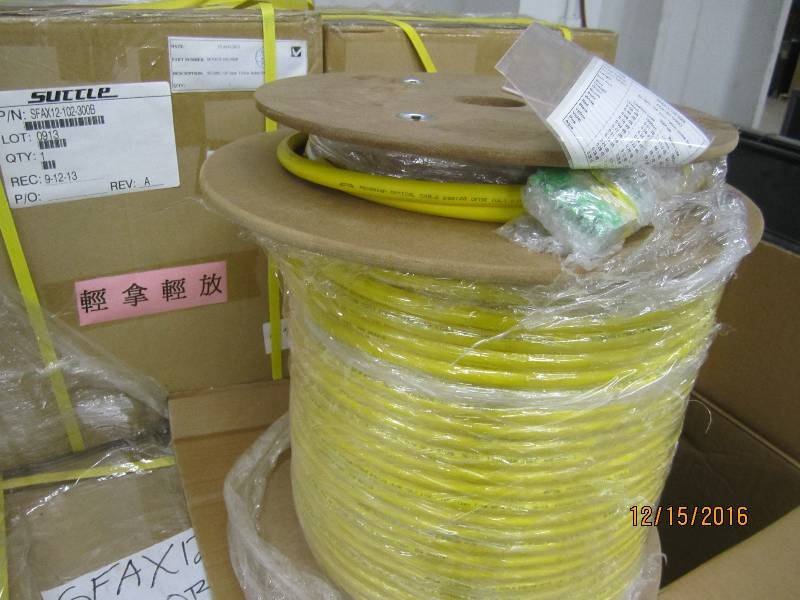 Roll of fiber optic cable, PN SFAX...