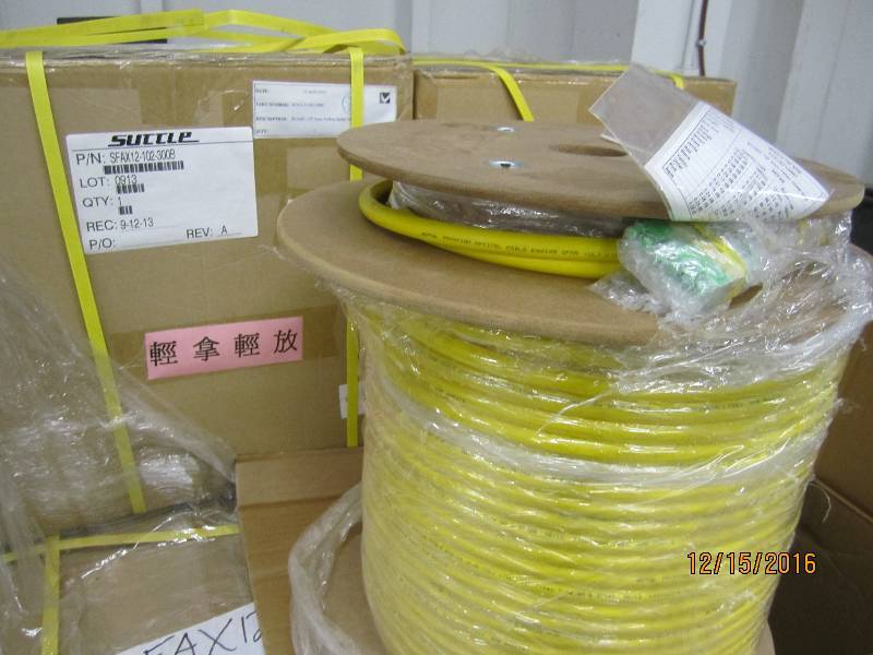 Roll of fiber optic cable, PN SFAX...