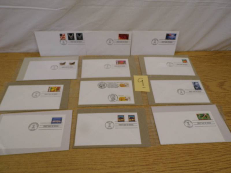 9 First Day Issue Stamps