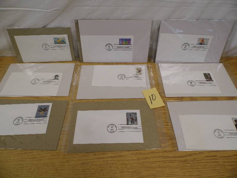 9 First Day Issue Stamps